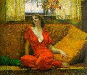 Wilson Irvine Lady in Red oil painting picture wholesale